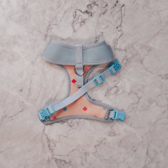 PETsRUS Premium Reversible Dog Harness Reflective Details Blue Beige Rose - Picture 5 of 7